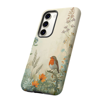 Samsung Galaxy Floral Robin Tough Case