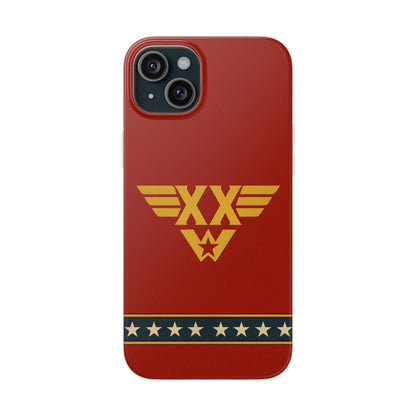 Personalised Wonder Woman Inspired Phone Case - Custom Initials Superhero Design