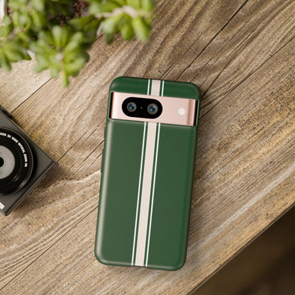 Google Pixel Case - British Racing Green Stripe Design