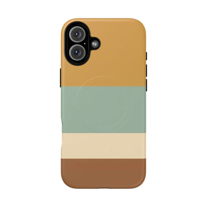 Sienna Coast Stripe iPhone Case - Premium MagSafe Protective Cover