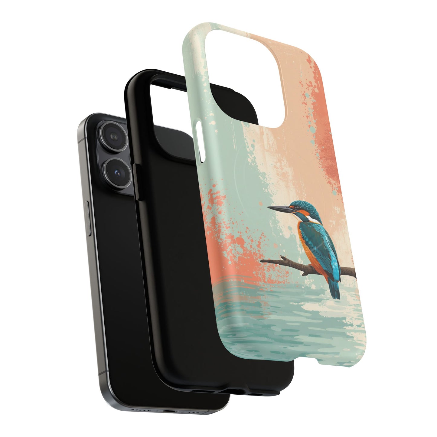 iPhone Bright Abstract Kingfisher Premium MagSafe Case