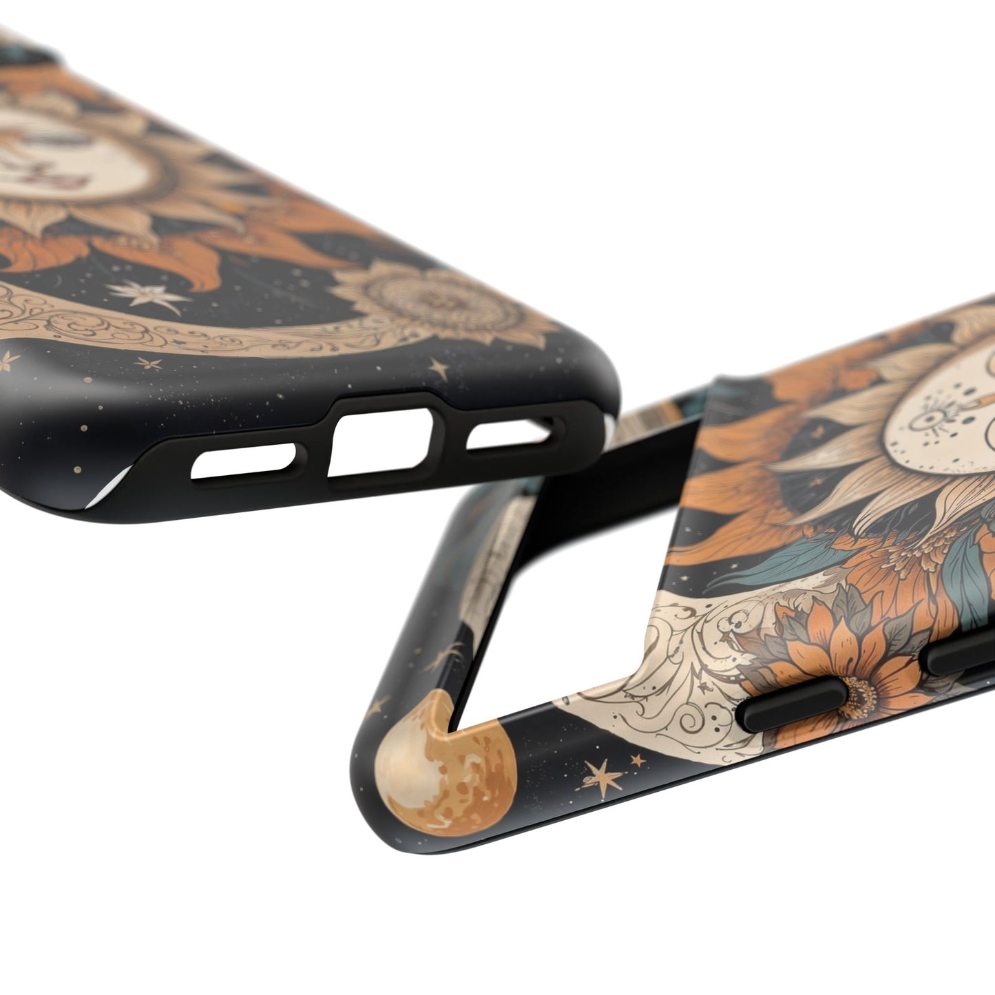 Google Pixel Case - Celestial Sun and Moon Boho Design