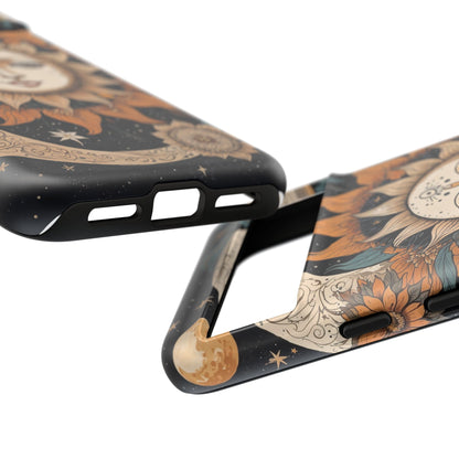 Google Pixel Case - Celestial Sun and Moon Boho Design