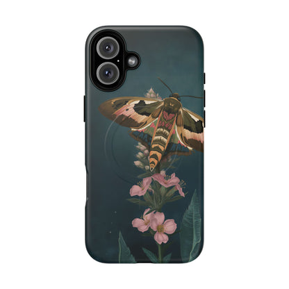 Rosebay at Midnight British Moth Botanical iPhone Case