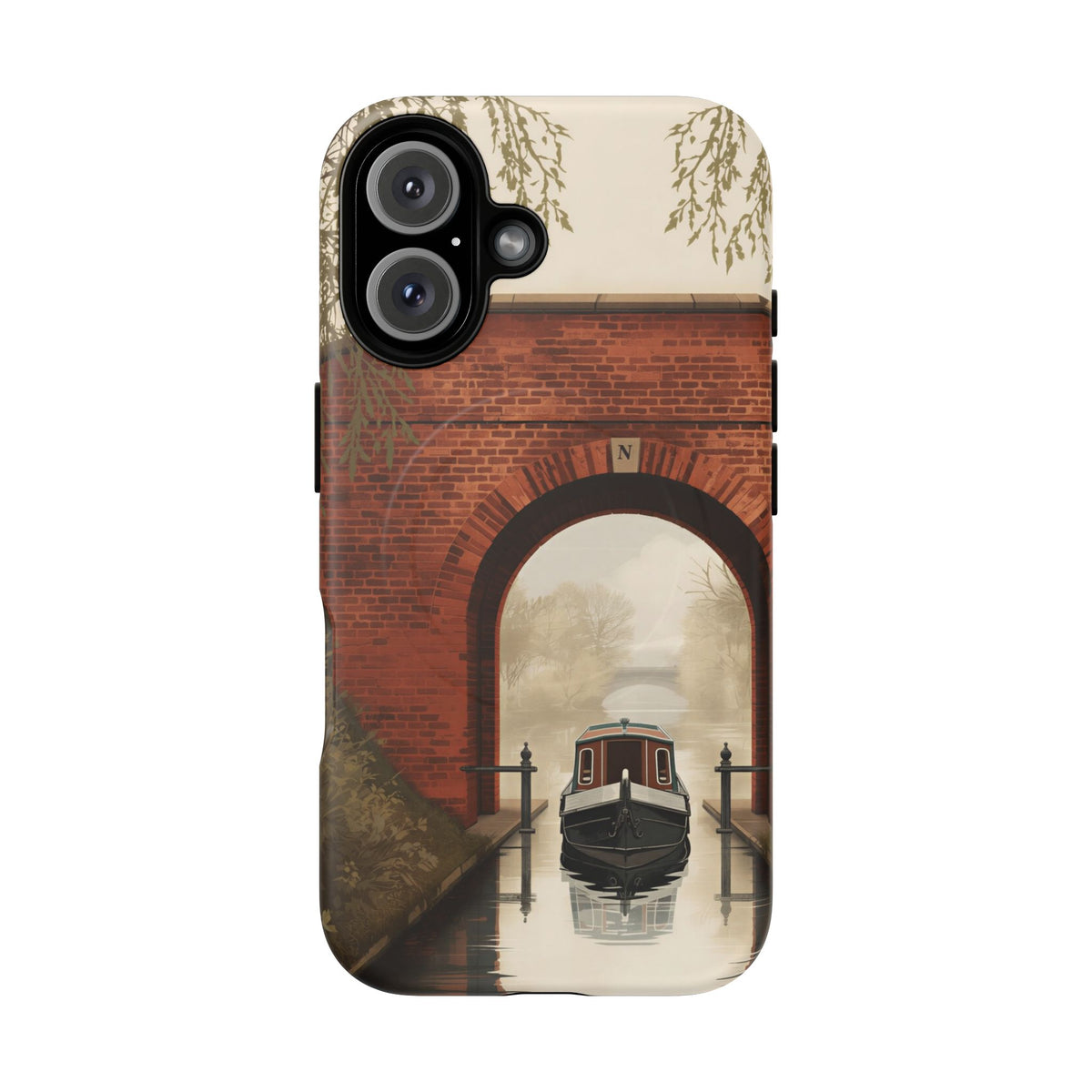 Willow Canal Bridge Passage iPhone Case – Heritage Waterway Design