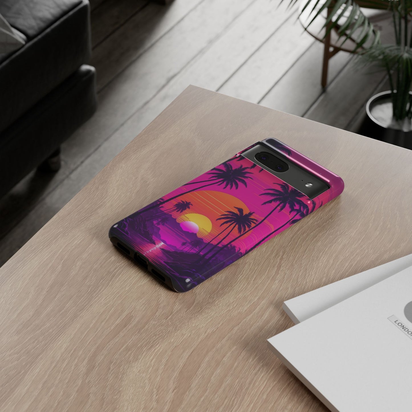 Google Pixel Case - Tropical Sunset Palm Paradise