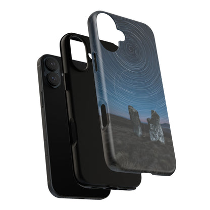 iPhone Star Trails Over Ancient Stones Premium MagSafe Case