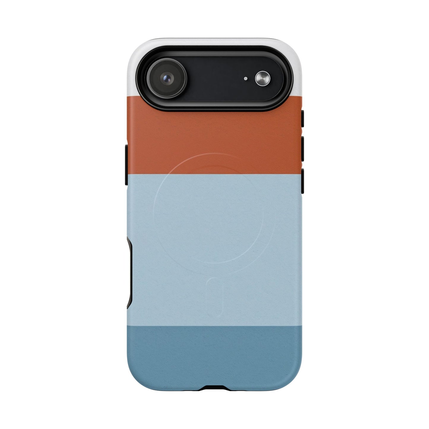 Coastal Horizon Colour-Block iPhone Case - Luxury Shockproof MagSafe® Compatible Tough Cover