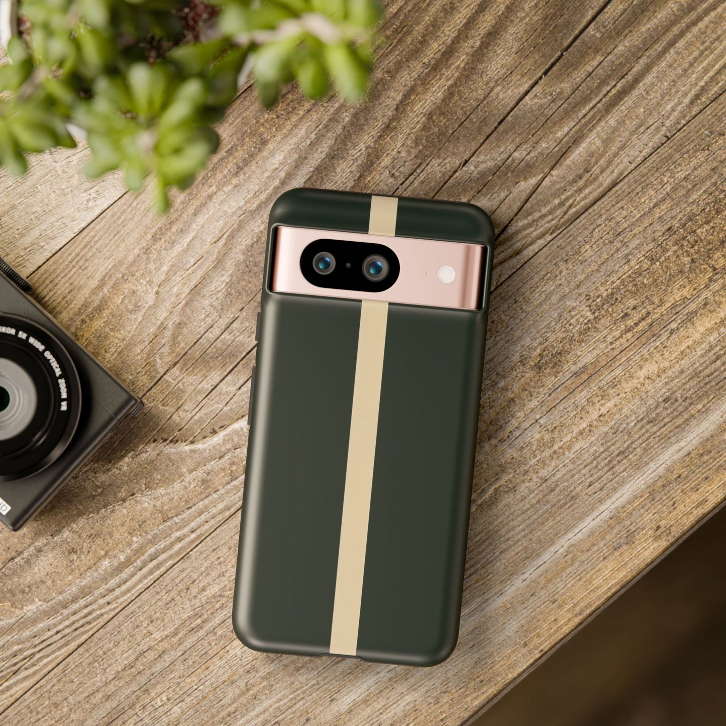Google Pixel Case - British Racing Green Stripe Design
