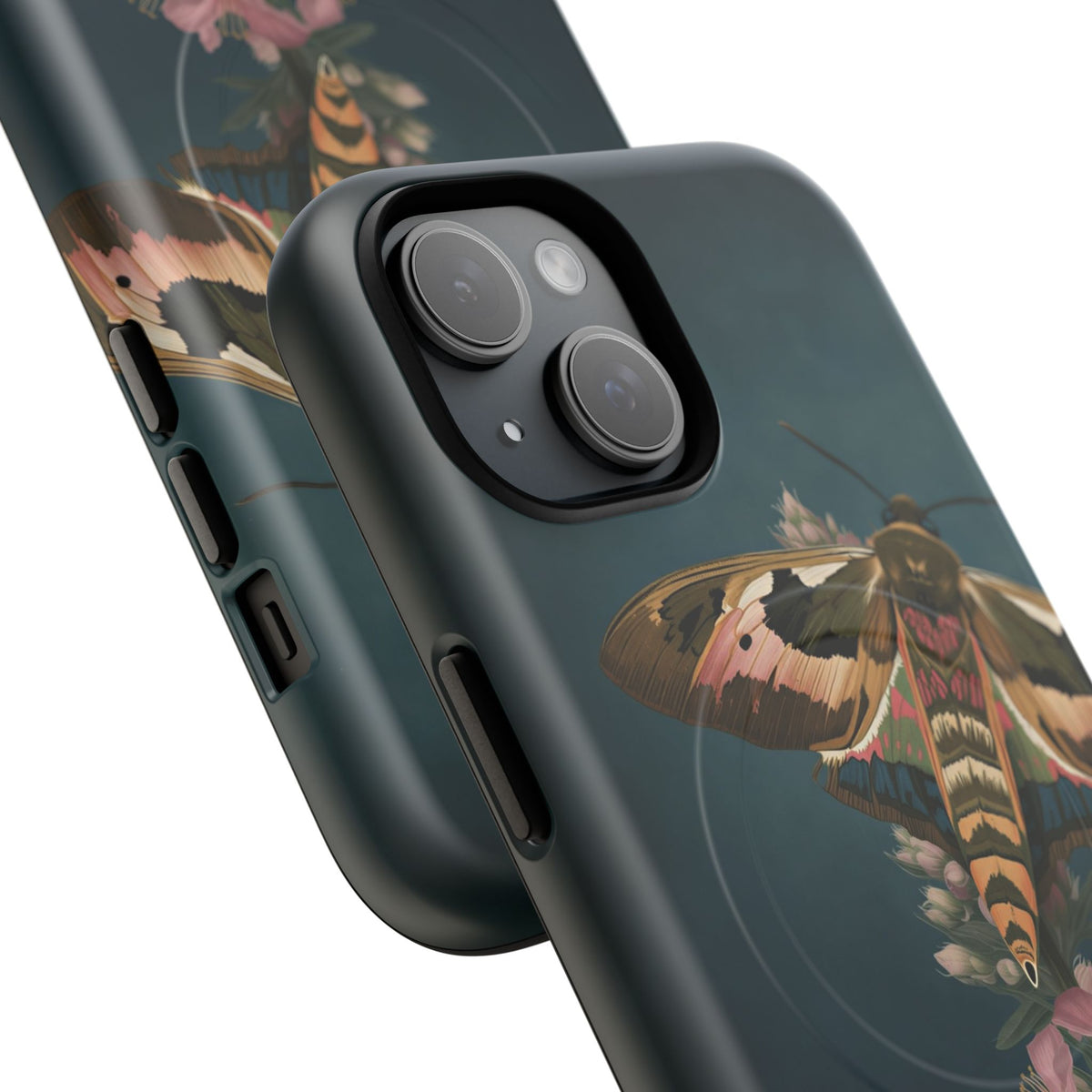 Rosebay at Midnight British Moth Botanical iPhone Case