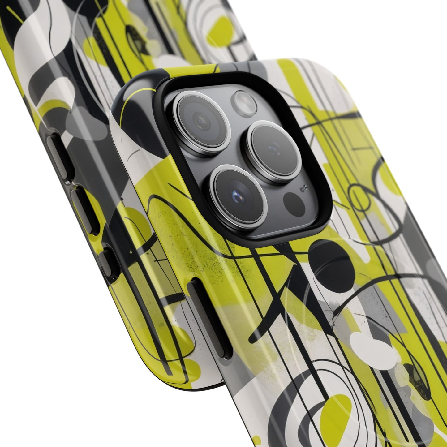 Neon Grid Abstract iPhone Case - Premium MagSafe Protective Cover