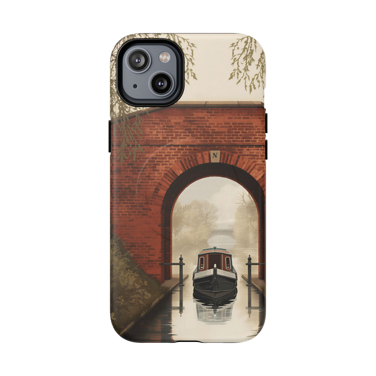 Willow Canal Bridge Passage iPhone Case – Heritage Waterway Design