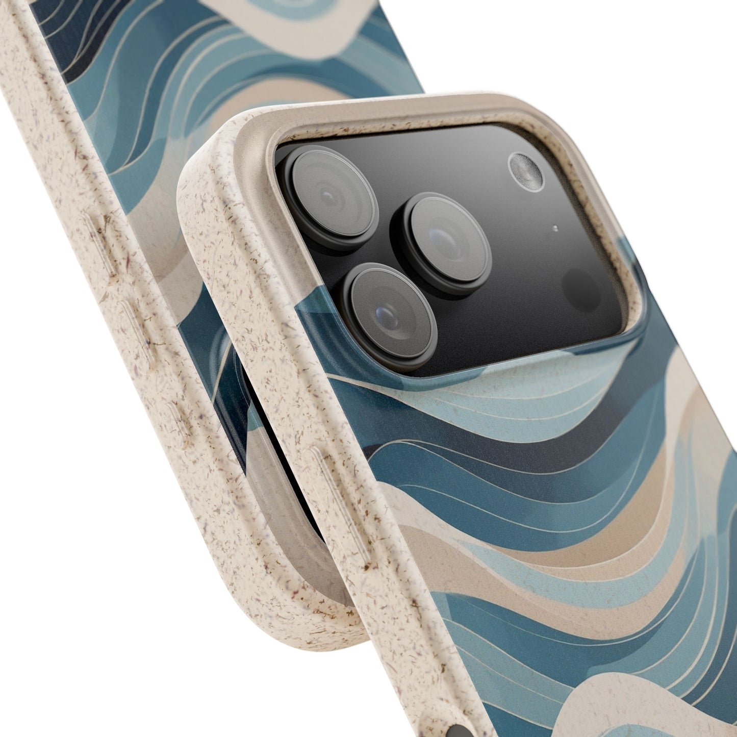 Nordic Wave Eco-Friendly iPhone Case - Sustainable Biodegradable Design