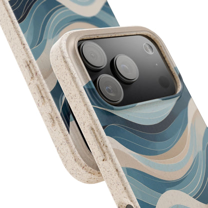 Nordic Wave Eco-Friendly iPhone Case - Sustainable Biodegradable Design