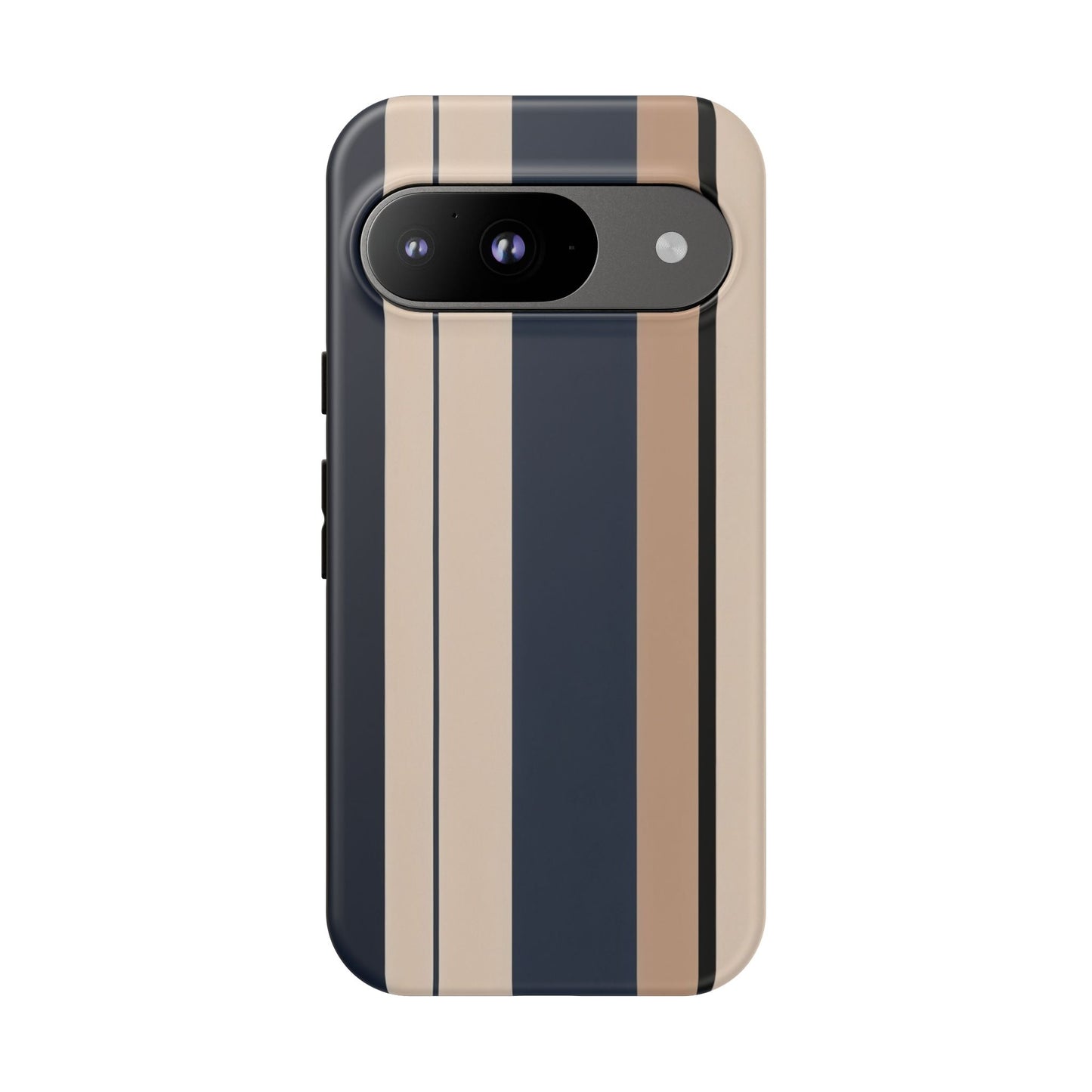 Google Pixel Case - Classic Racing Navy Beige Stripe