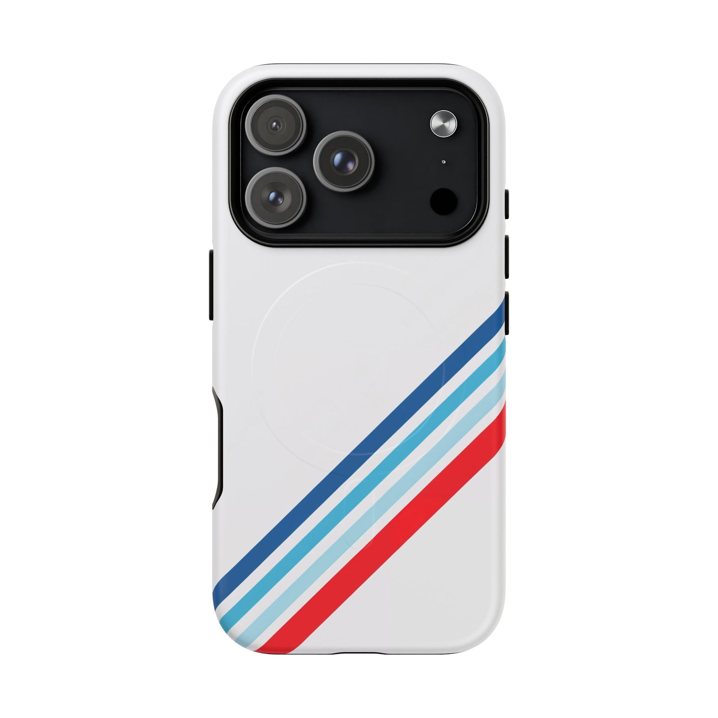 Retro Racing Stripe iPhone Case - Shockproof MagSafe® Compatible