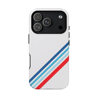Retro Racing Stripe iPhone Case - Shockproof MagSafe® Compatible