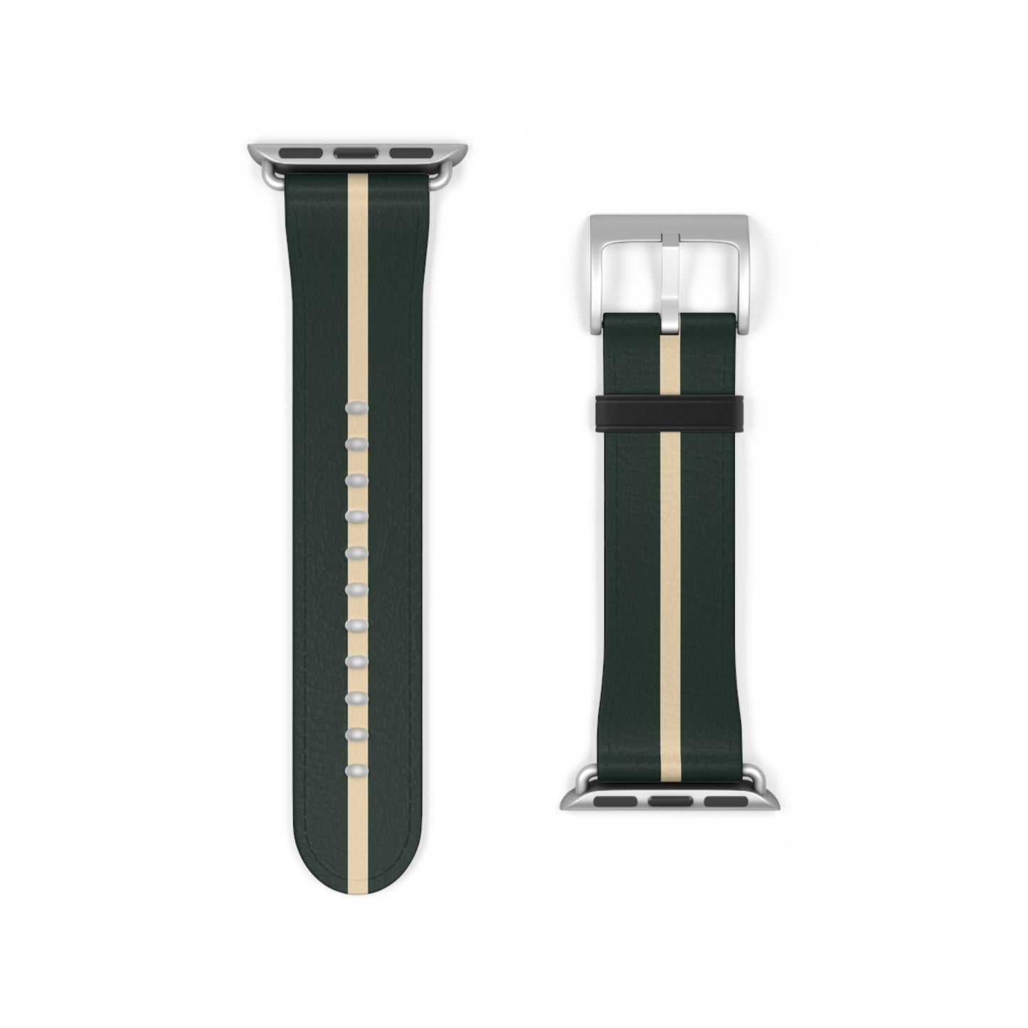 British Racing Green Stripe Apple Watch Strap - Heritage Motorsport Watch Band