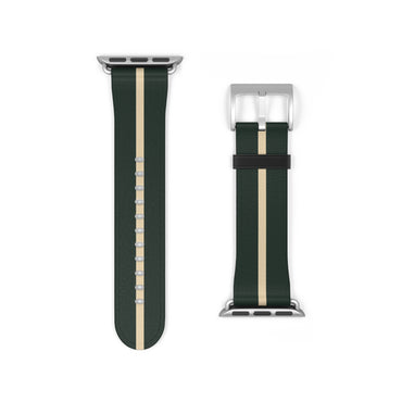 British Racing Green Stripe Apple Watch Strap - Heritage Motorsport Watch Band