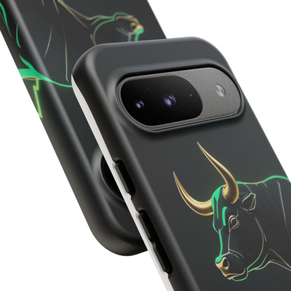 Google Pixel Case - Neon Bull Matte Black