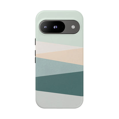 Google Pixel Case - Coastal Mist Blue Green Stripe