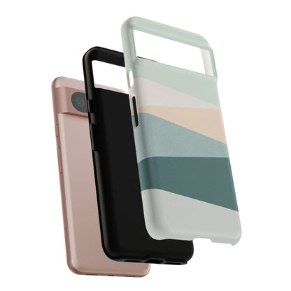 Google Pixel Case - Coastal Mist Blue Green Stripe
