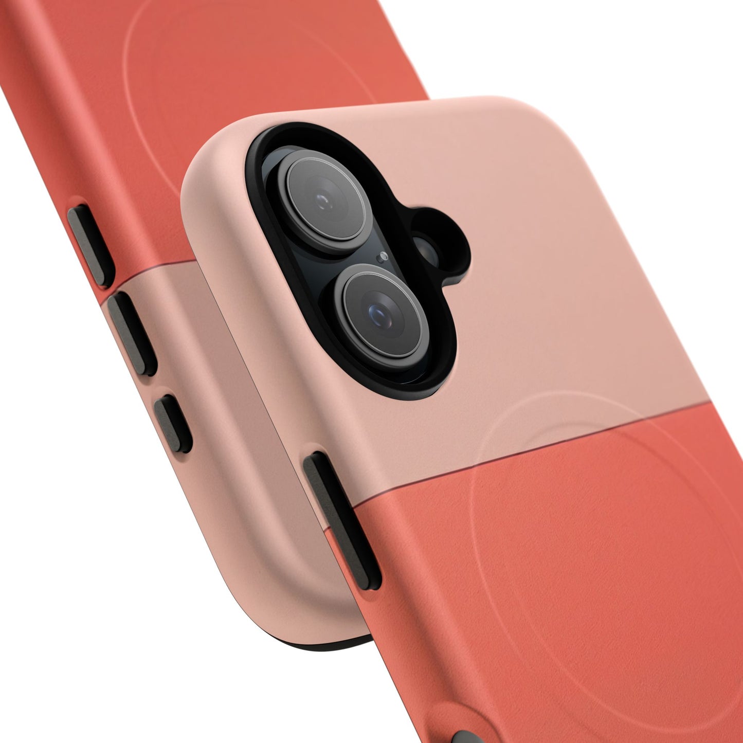 Coral Block iPhone Case - Luxury Shockproof MagSafe® Tough Cover