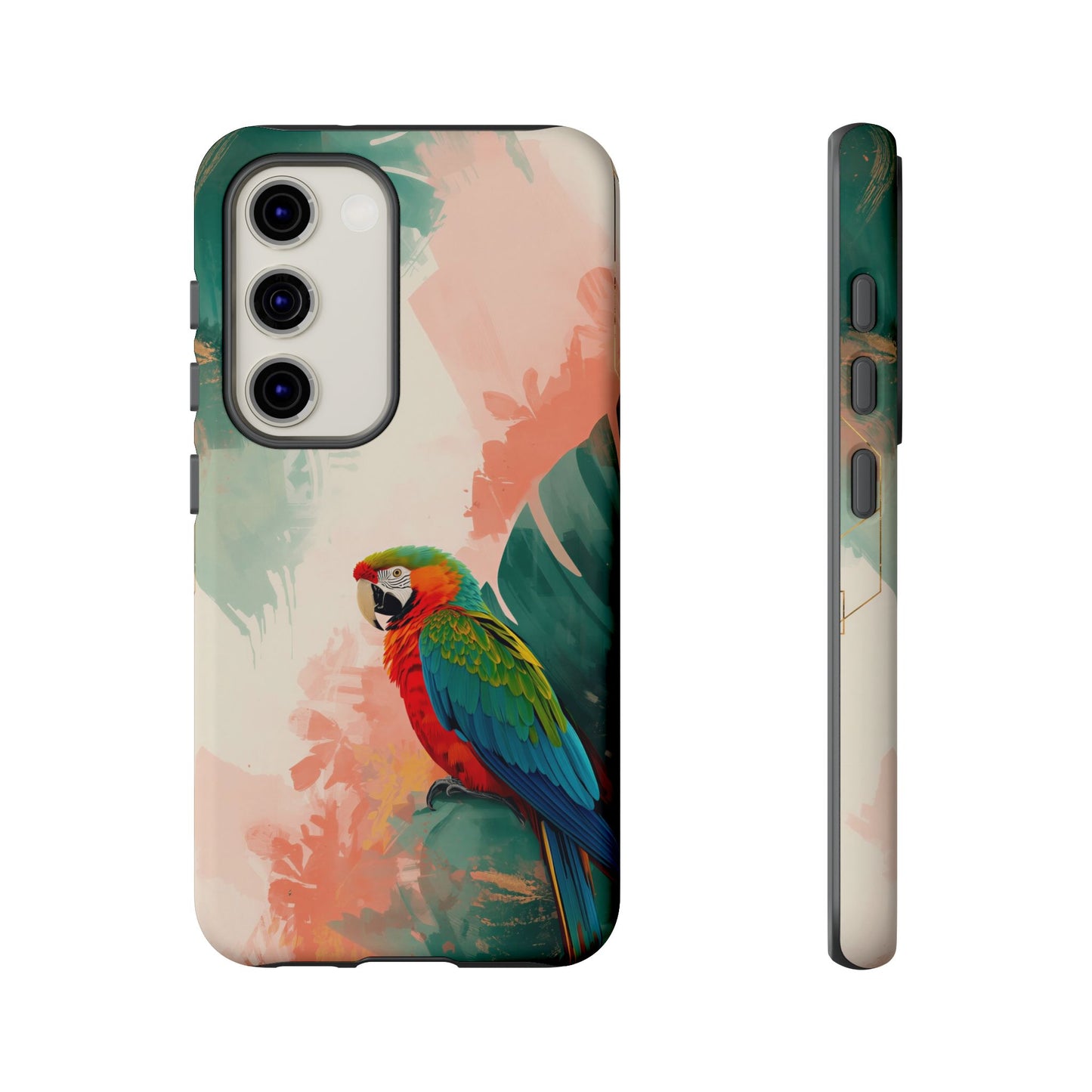 Samsung Galaxy Tropical Watercolor Parrot Tough Case