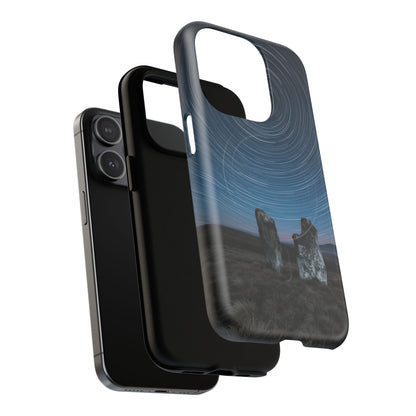 iPhone Star Trails Over Ancient Stones Premium MagSafe Case