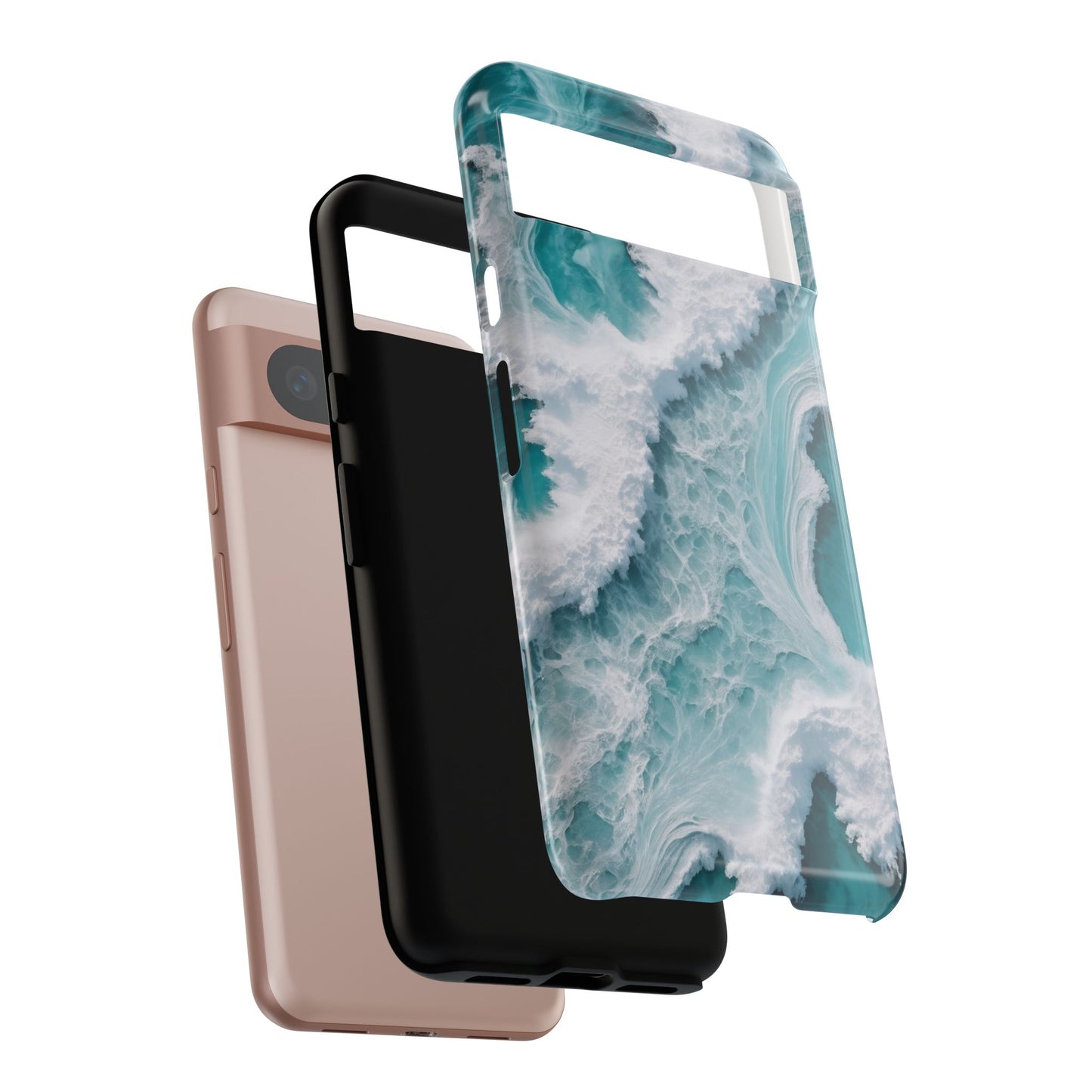 Google Pixel Case - Ocean Luxe Marble Waves