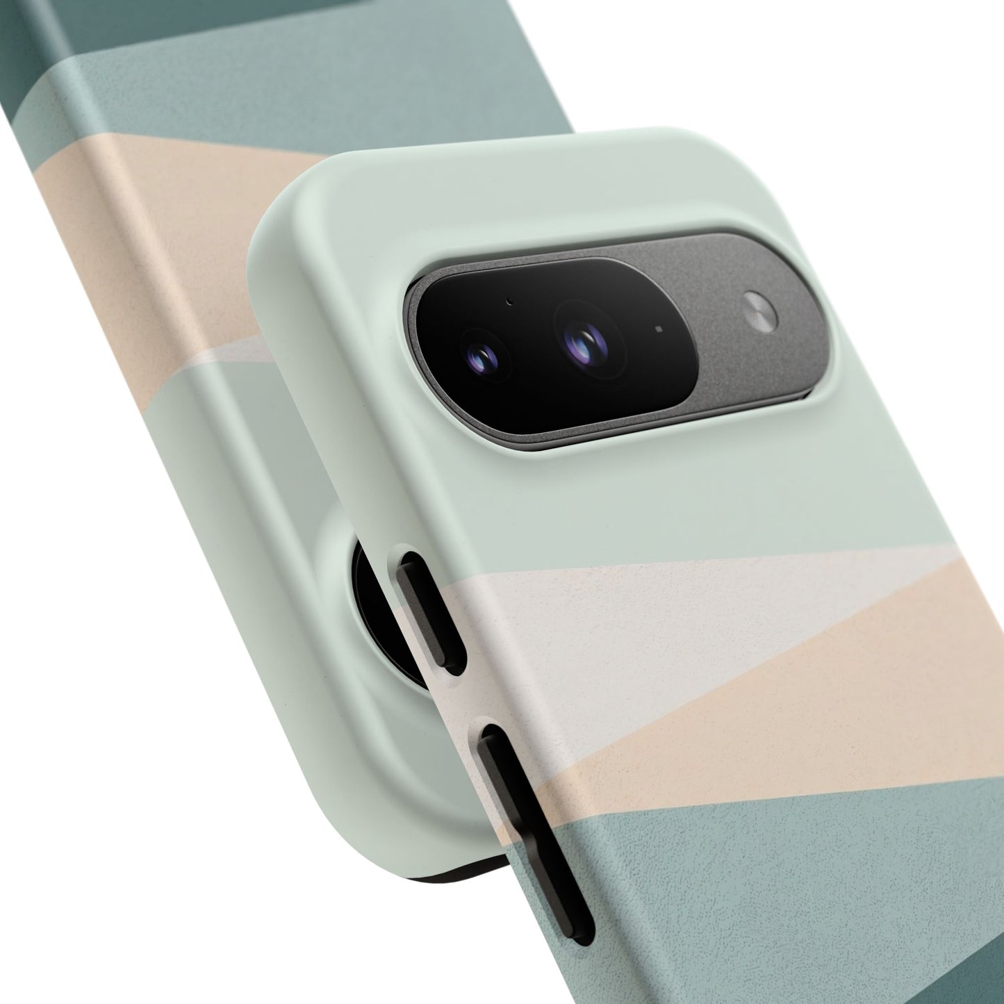Google Pixel Case - Coastal Mist Blue Green Stripe