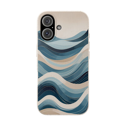 Nordic Wave Eco-Friendly iPhone Case - Sustainable Biodegradable Design