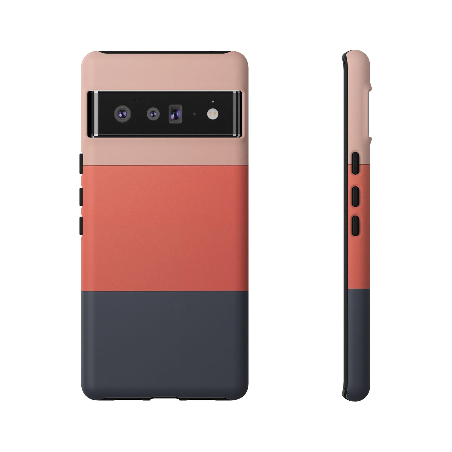 Retro Coral Google Pixel Case - Dual-Layer Shockproof Matte Cover