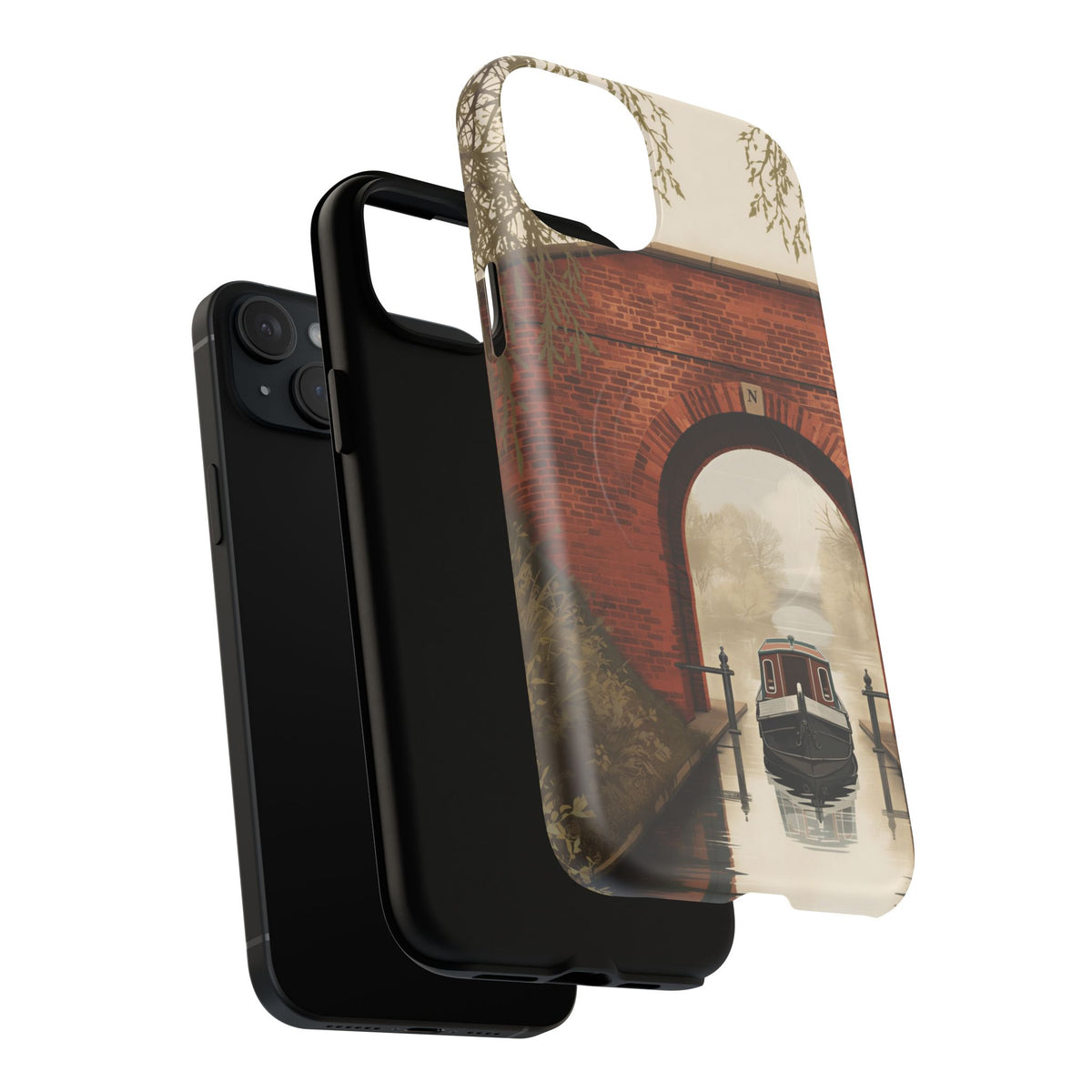 Willow Canal Bridge Passage iPhone Case – Heritage Waterway Design