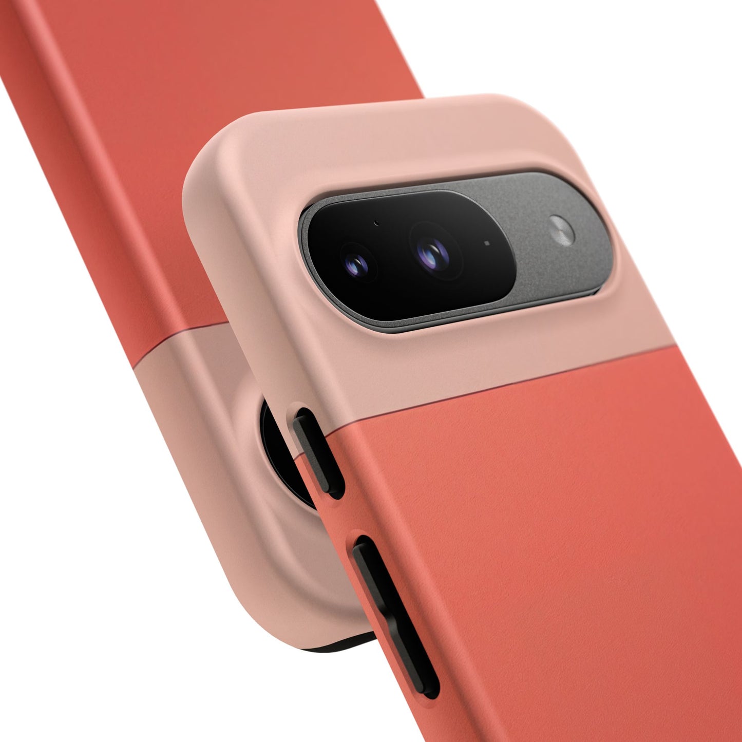 Retro Coral Google Pixel Case - Dual-Layer Shockproof Matte Cover