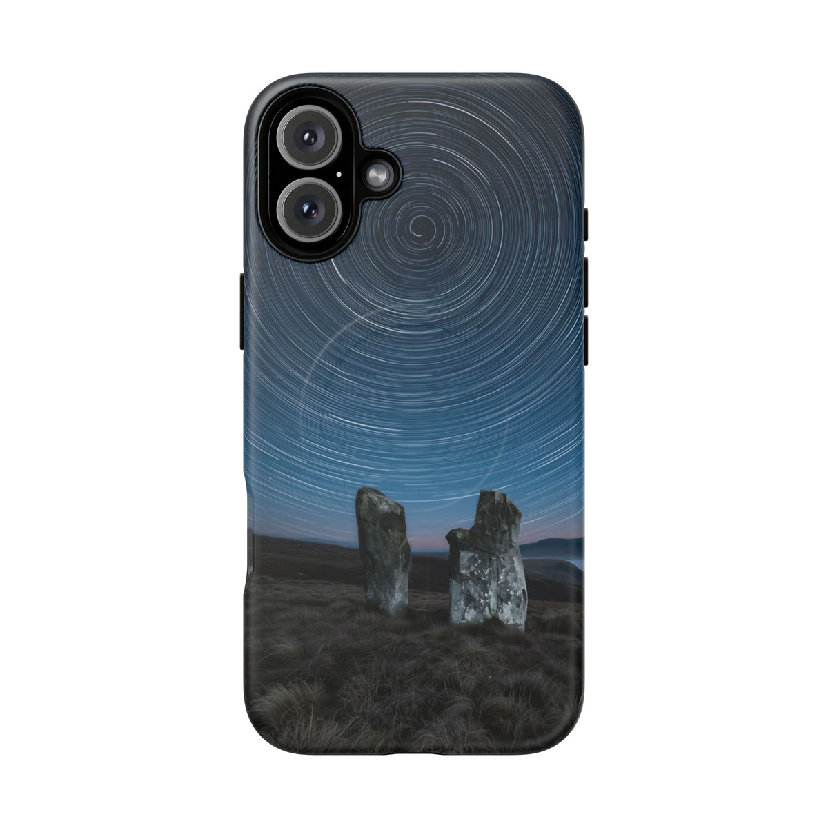 iPhone Star Trails Over Ancient Stones Premium MagSafe Case