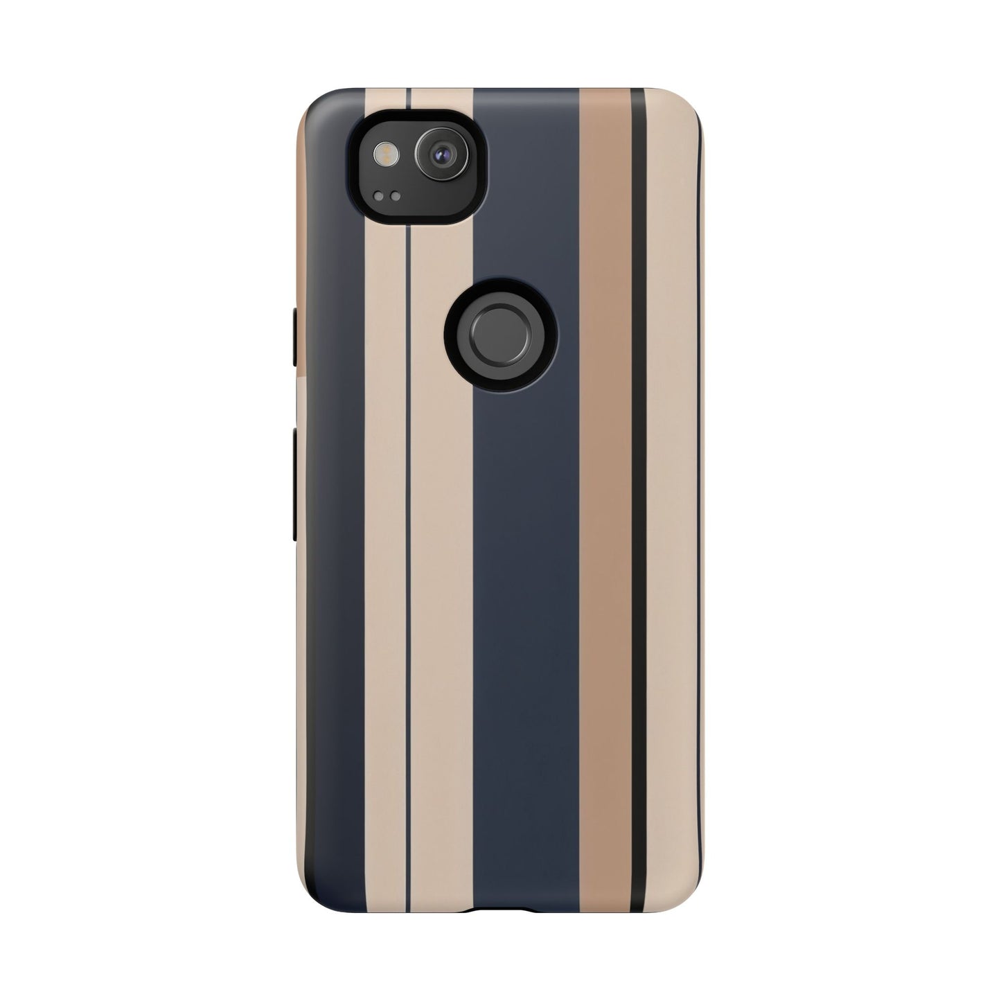 Google Pixel Case - Classic Racing Navy Beige Stripe