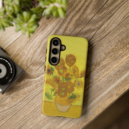 Samsung Galaxy Van Gogh Sunflowers Phone Case - Floral Art Matte Tough Protective Cover