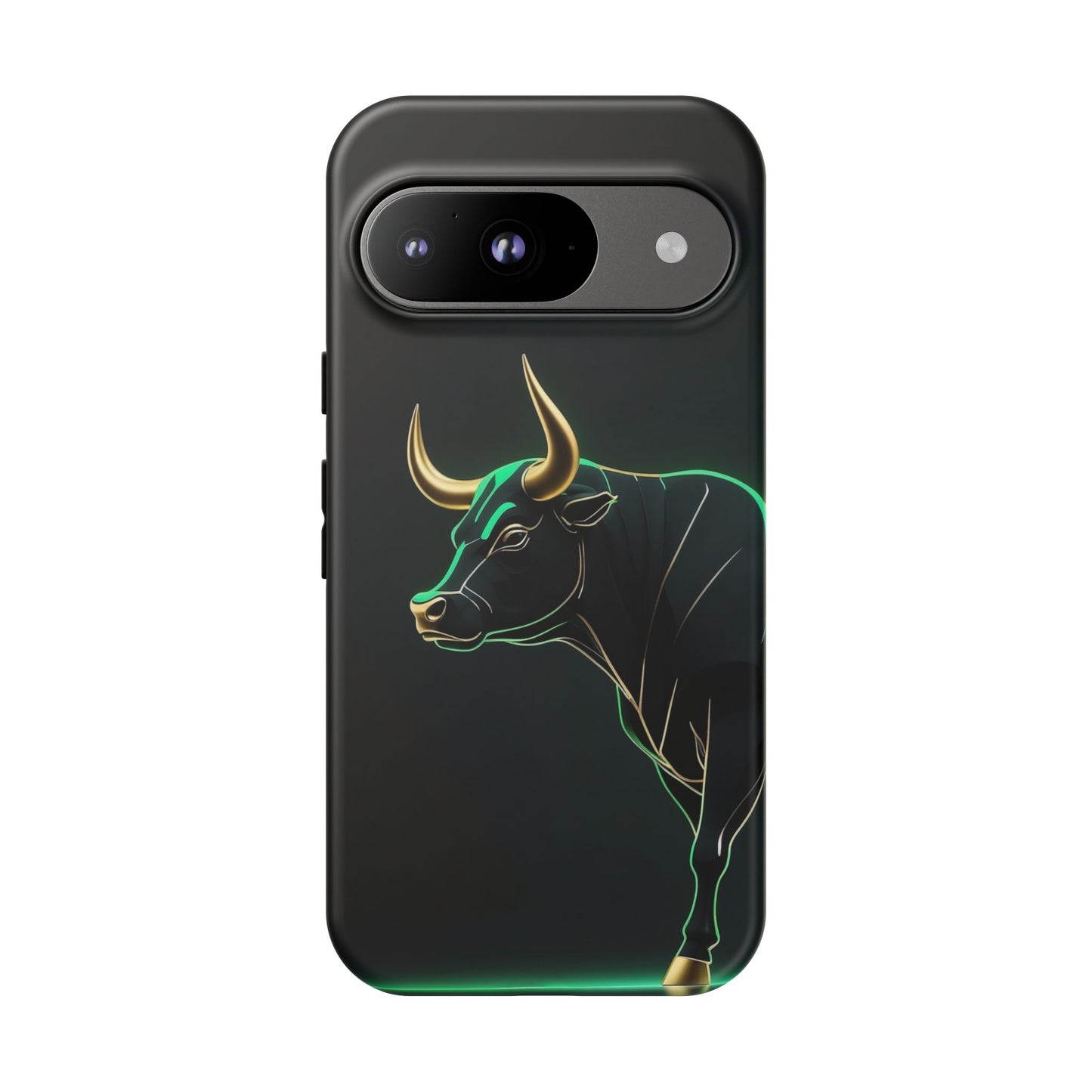 Google Pixel Case - Neon Bull Matte Black