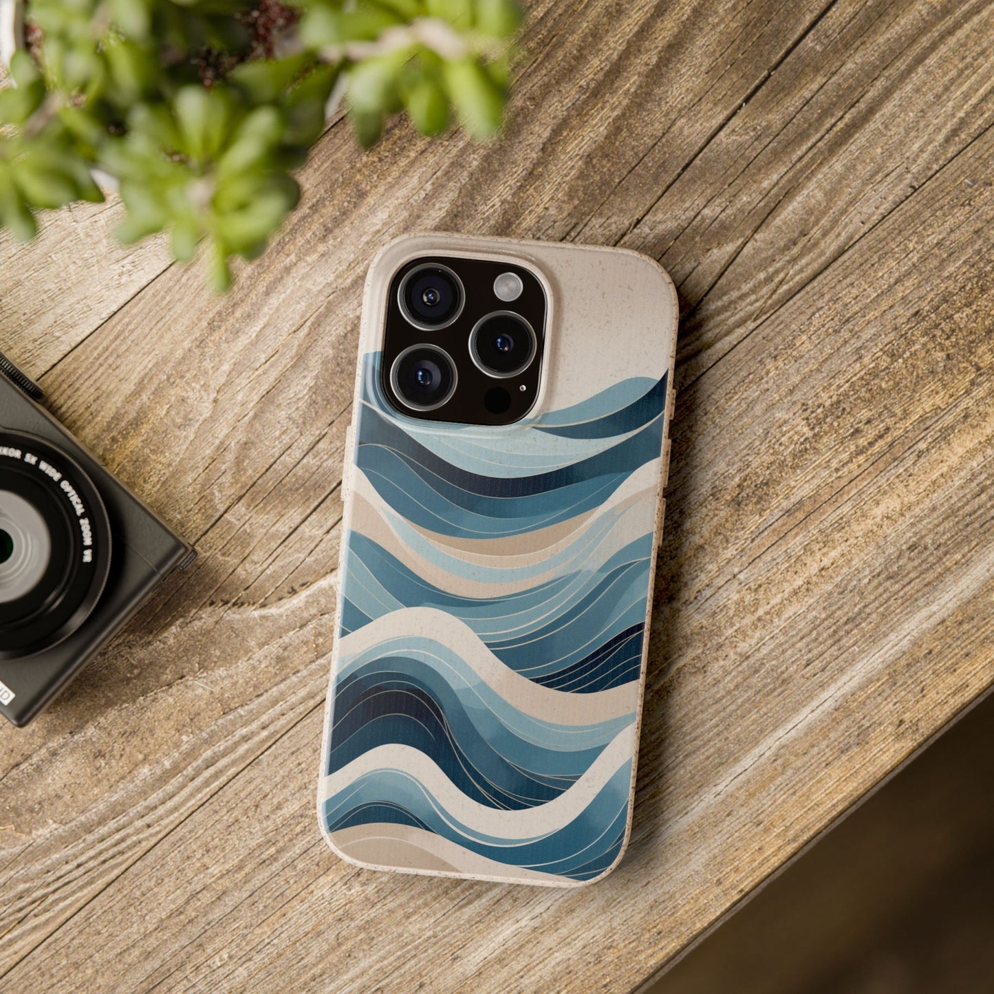 Nordic Wave Eco-Friendly iPhone Case - Sustainable Biodegradable Design