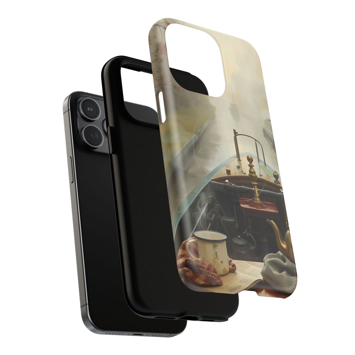 iPhone Misty Narrowboat Stern Premium MagSafe Case