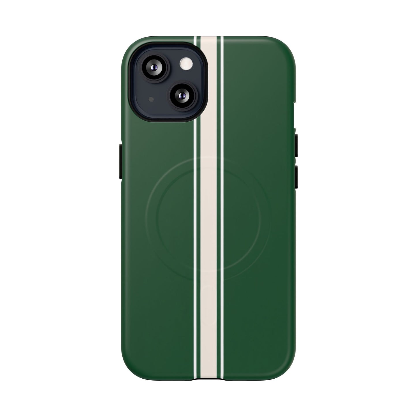 British Racing Green Stripe iPhone Case – Shockproof MagSafe® Compatible Cover