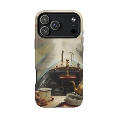 iPhone Misty Narrowboat Stern Premium MagSafe Case