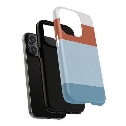 Coastal Horizon Colour-Block iPhone Case - Luxury Shockproof MagSafe® Compatible Tough Cover
