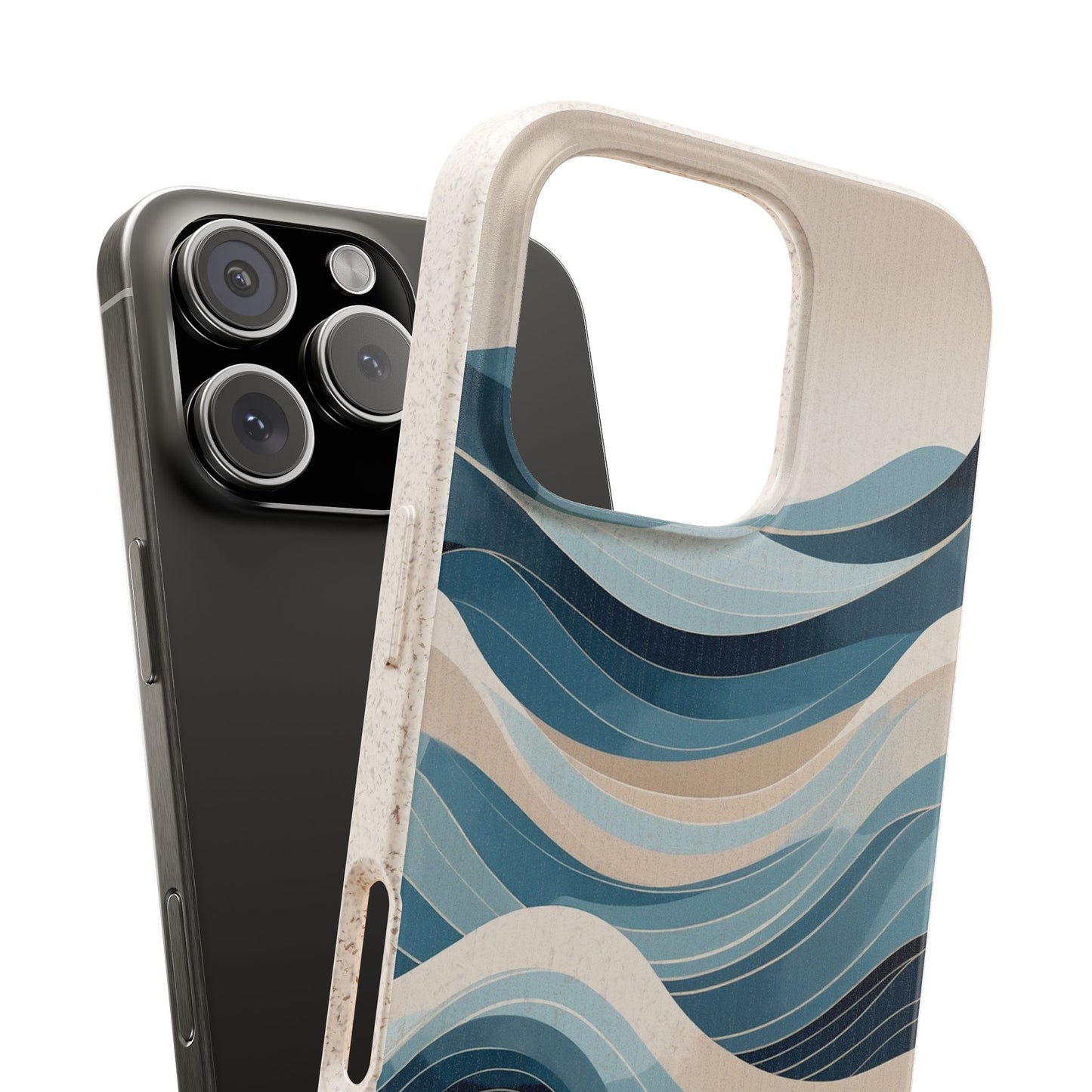 Nordic Wave Eco-Friendly iPhone Case - Sustainable Biodegradable Design