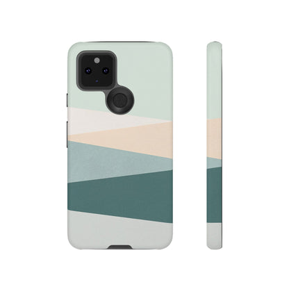 Google Pixel Case - Coastal Mist Blue Green Stripe
