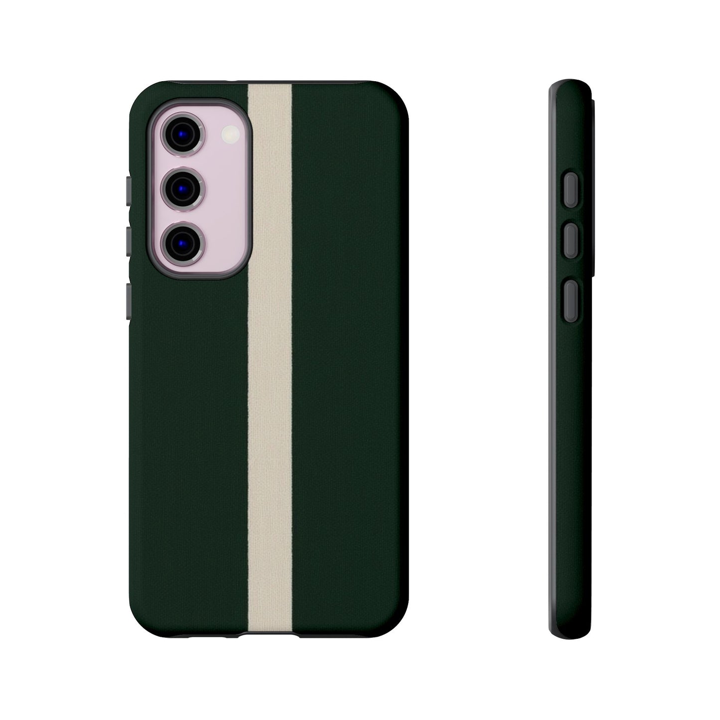 Samsung Galaxy British Racing Green Stripe Case - Matte Tough Protective Cove