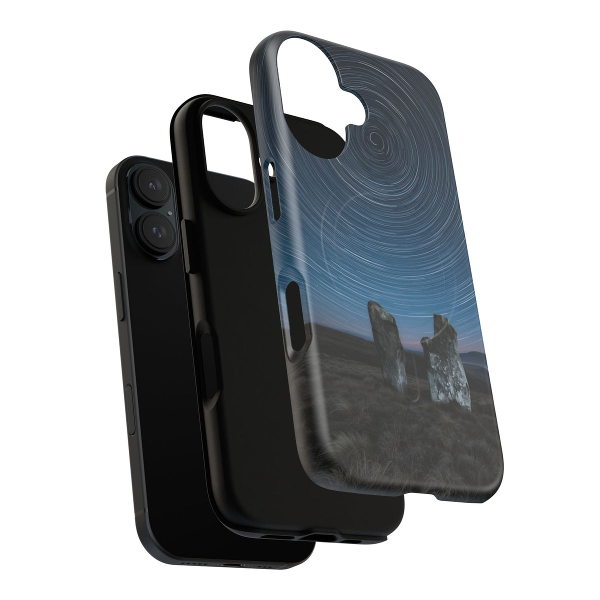 iPhone Star Trails Over Ancient Stones Premium MagSafe Case