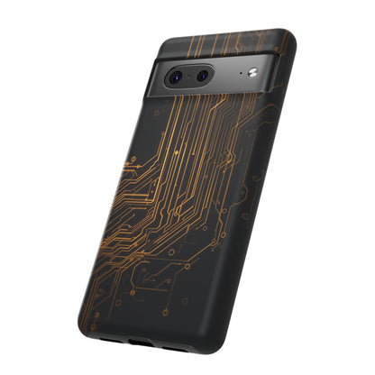 Google Pixel Case - Gold Circuit Board