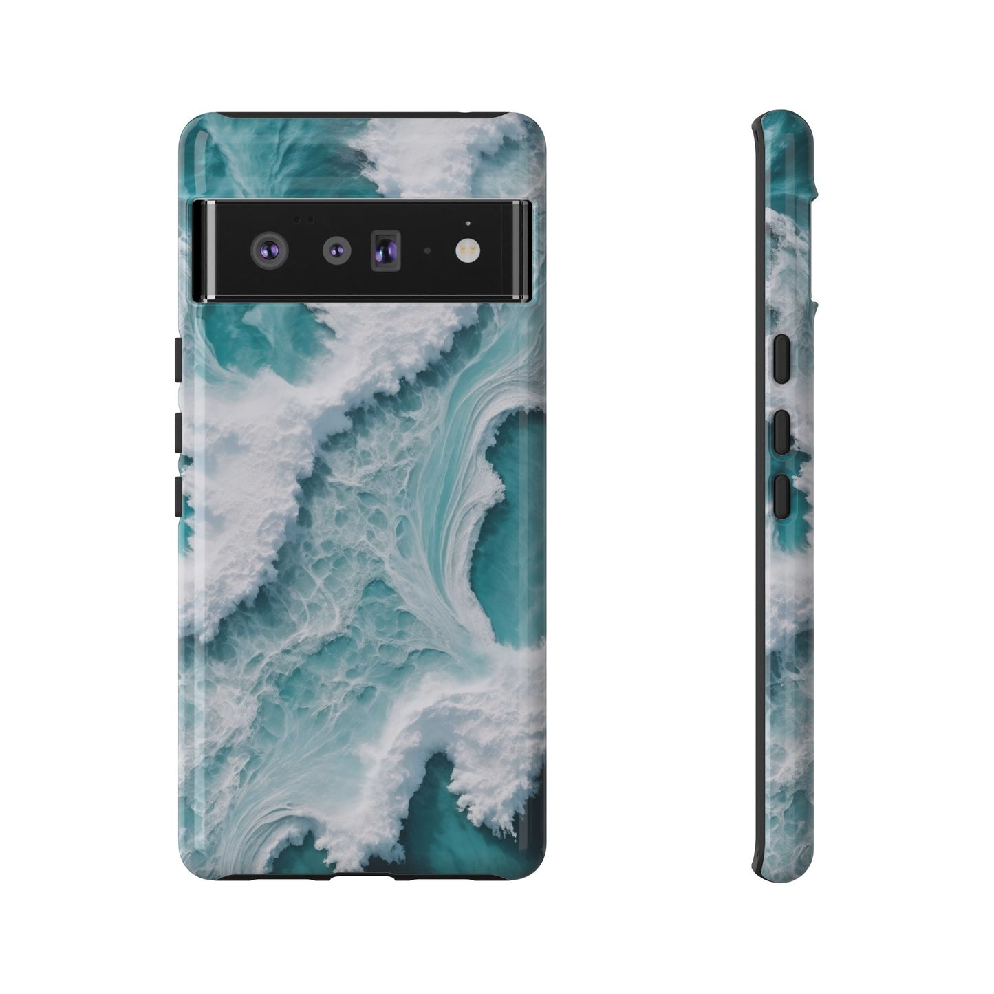 Google Pixel Case - Ocean Luxe Marble Waves
